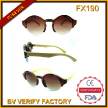 Nouvelle tendance Style demi-trame bambou bois lunettes de soleil Fashion (FX190)